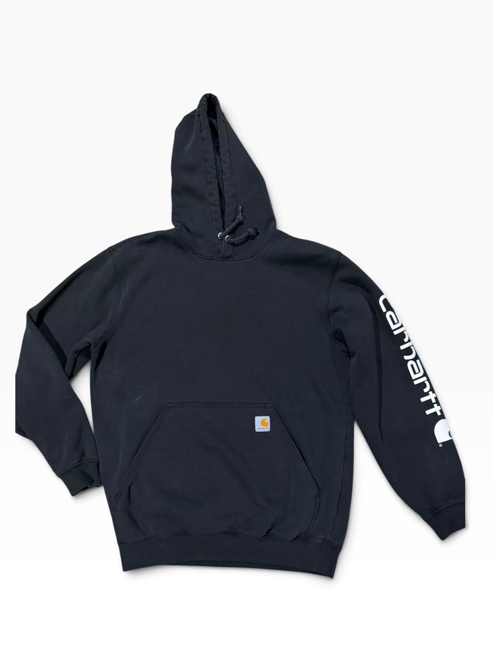 Carhartt Black Drawstring Hoodie Men's Medium - Picture 2 of 9